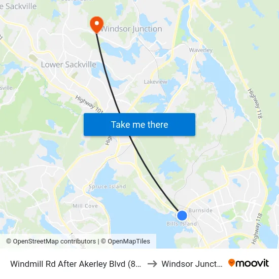 Windmill Rd After Akerley Blvd (8533) to Windsor Junction map