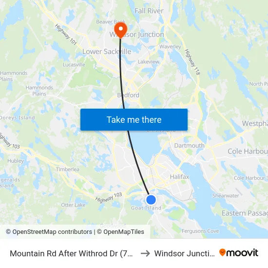 Mountain Rd After Withrod Dr (7255) to Windsor Junction map
