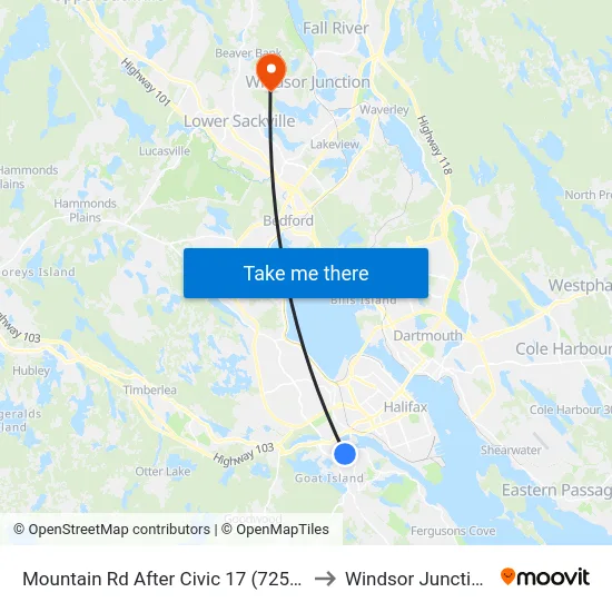 Mountain Rd After Civic 17 (7253) to Windsor Junction map