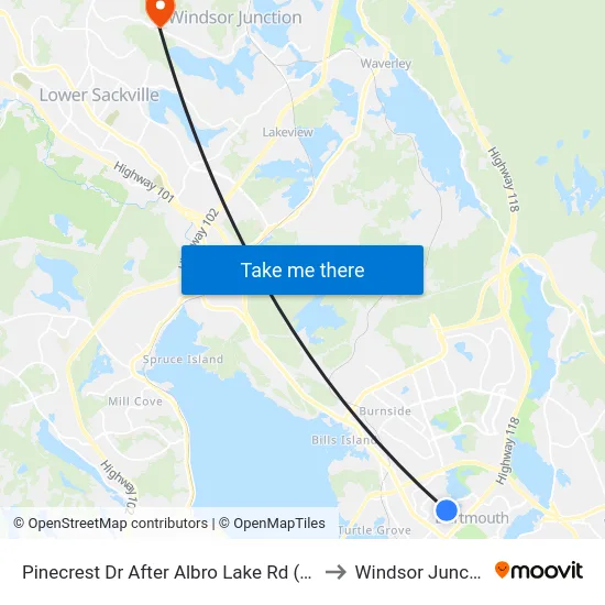 Pinecrest Dr After Albro Lake Rd (7449) to Windsor Junction map