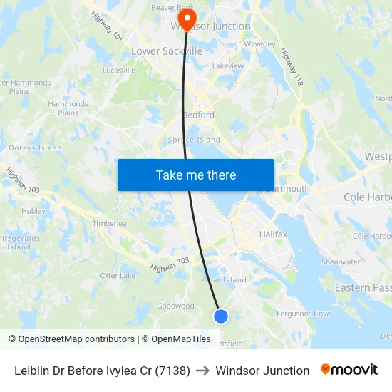 Leiblin Dr Before Ivylea Cr (7138) to Windsor Junction map