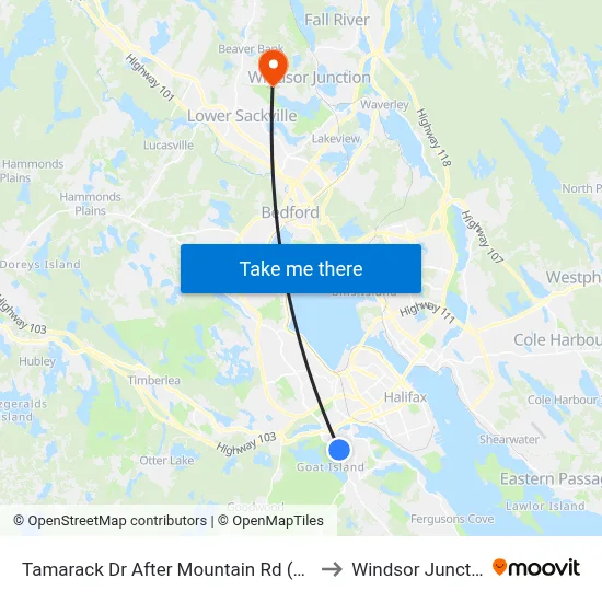 Tamarack Dr After Mountain Rd (8371) to Windsor Junction map