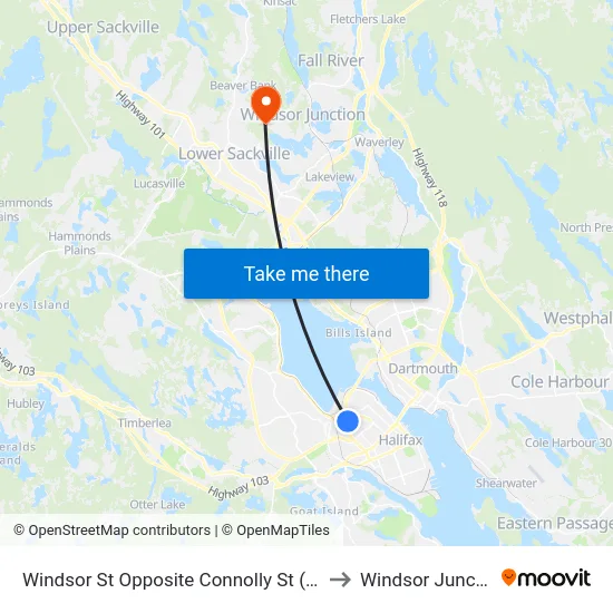 Windsor St Opposite Connolly St (8570) to Windsor Junction map