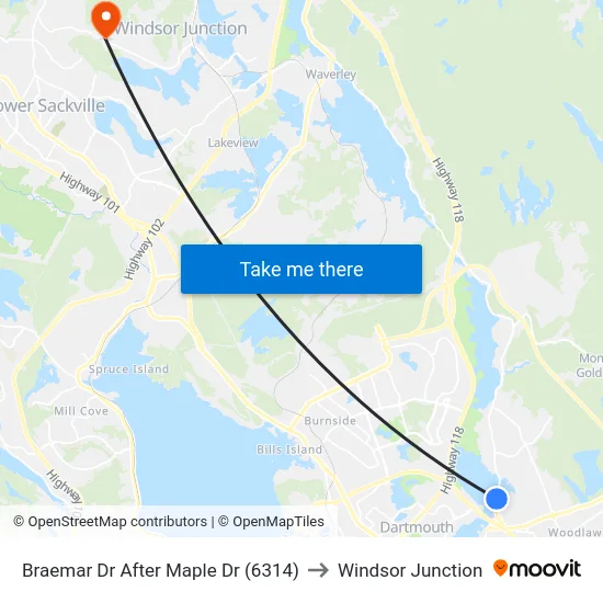 Braemar Dr After Maple Dr (6314) to Windsor Junction map
