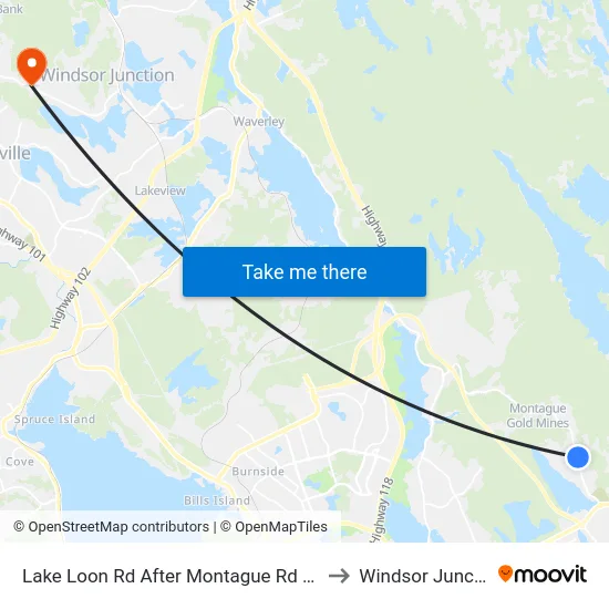 Lake Loon Rd After Montague Rd (7099) to Windsor Junction map