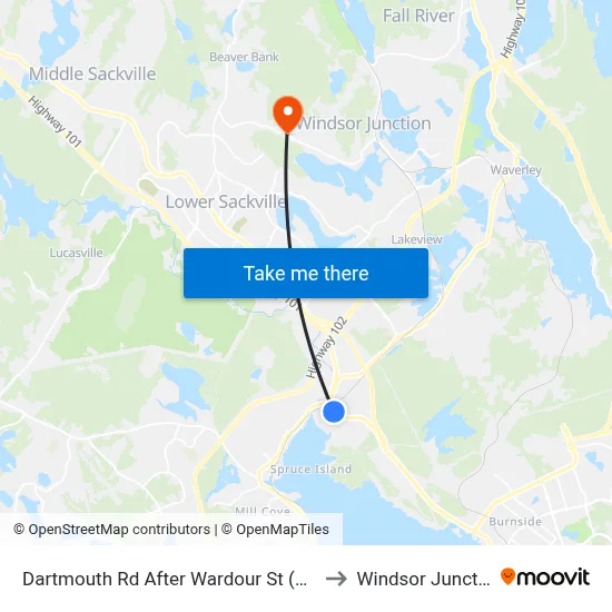 Dartmouth Rd After Wardour St (6557) to Windsor Junction map