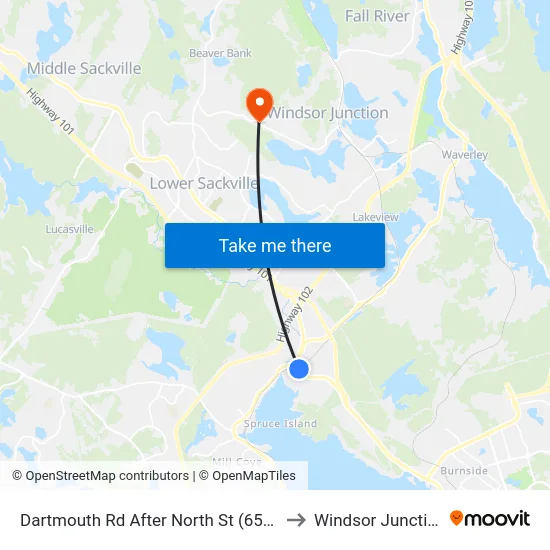 Dartmouth Rd After North St (6553) to Windsor Junction map
