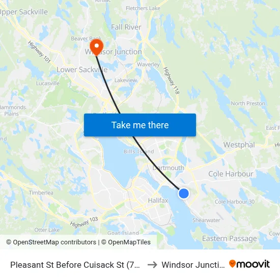 Pleasant St Before Cuisack St (7479) to Windsor Junction map