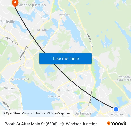 Booth St After Main St (6306) to Windsor Junction map