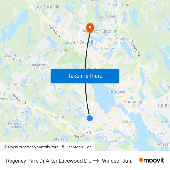 Regency Park Dr After Lacewood Dr (9080) to Windsor Junction map