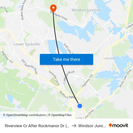 Riverview Cr After Rockmanor Dr (8173) to Windsor Junction map