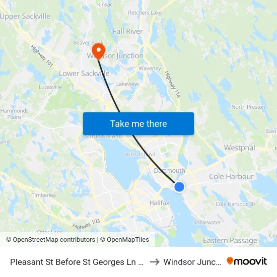 Pleasant St Before St Georges Ln (7468) to Windsor Junction map