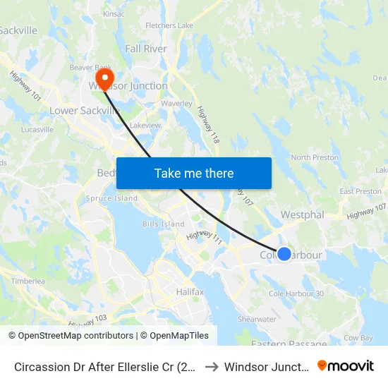 Circassion Dr After Ellerslie Cr (2307) to Windsor Junction map