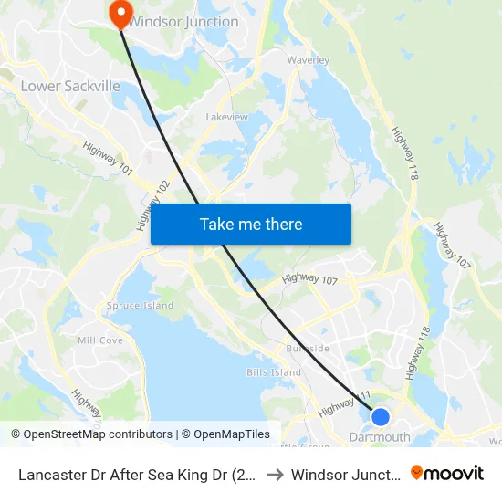 Lancaster Dr After Sea King Dr (2323) to Windsor Junction map