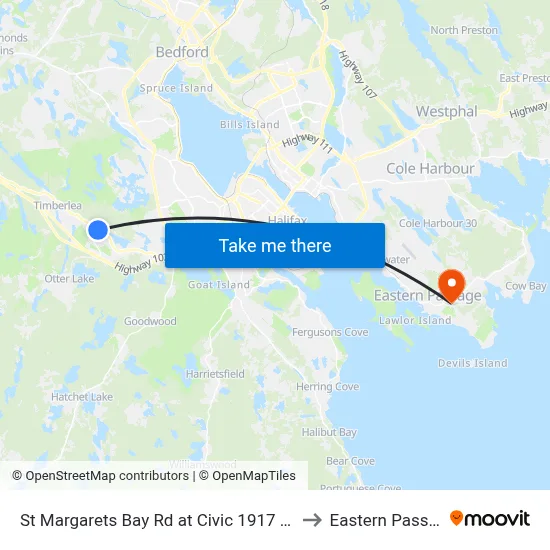 St Margarets Bay Rd at Civic 1917 (2330) to Eastern Passage map