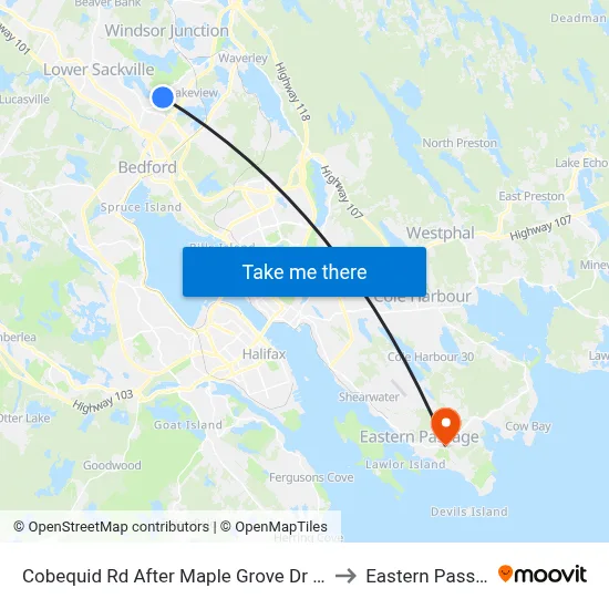 Cobequid Rd After Maple Grove Dr (2349) to Eastern Passage map