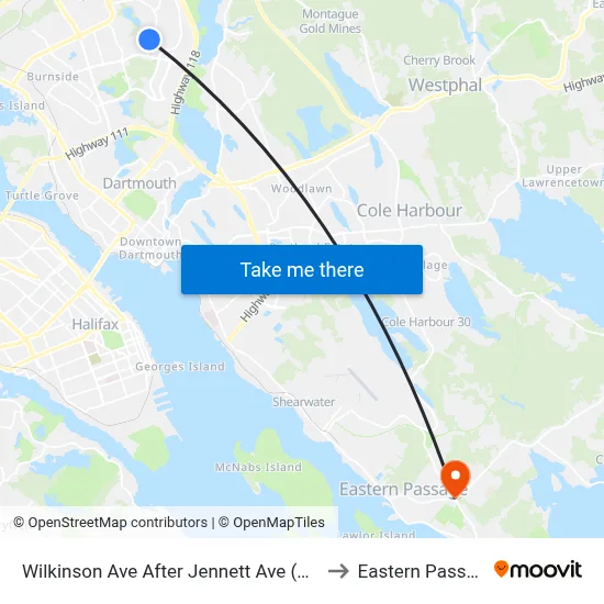 Wilkinson Ave After Jennett Ave (2286) to Eastern Passage map