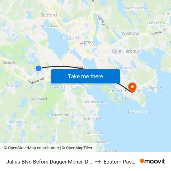 Julius Blvd Before Dugger Mcneil Dr (2317) to Eastern Passage map
