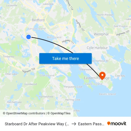 Starboard Dr After Peakview Way (2033) to Eastern Passage map