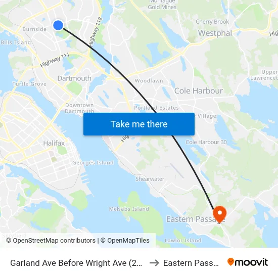 Garland Ave Before Wright Ave (2087) to Eastern Passage map