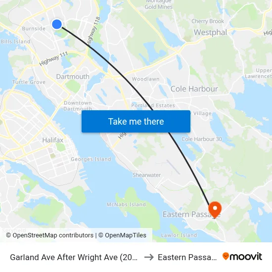 Garland Ave After Wright Ave (2096) to Eastern Passage map