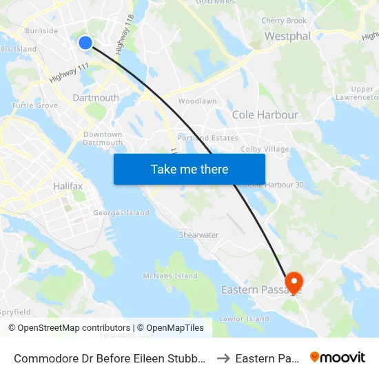 Commodore Dr Before Eileen Stubbs Ave (2101) to Eastern Passage map
