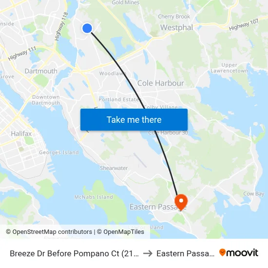 Breeze Dr Before Pompano Ct (2199) to Eastern Passage map