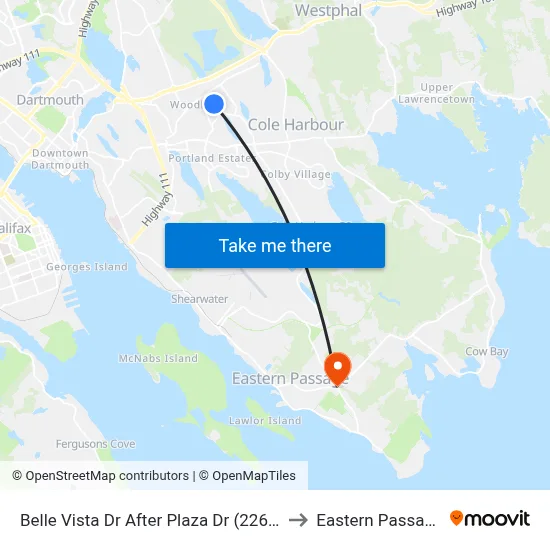 Belle Vista Dr After Plaza Dr (2265) to Eastern Passage map