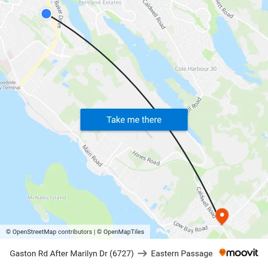 Gaston Rd After Marilyn Dr (6727) to Eastern Passage map
