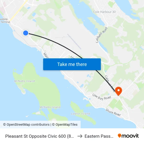 Pleasant St Opposite Civic 600 (8013) to Eastern Passage map