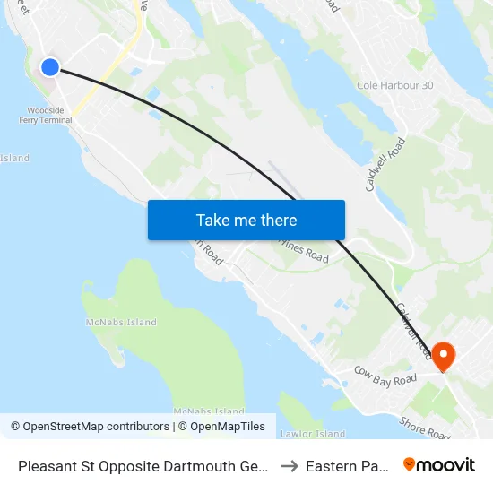 Pleasant St Opposite Dartmouth General (8010) to Eastern Passage map