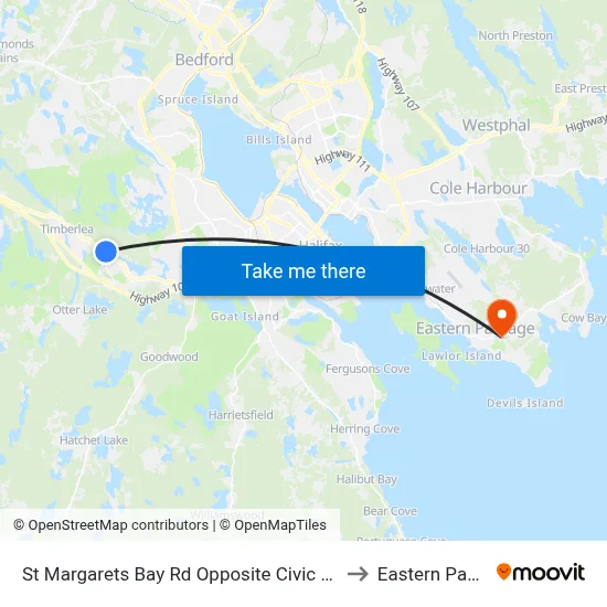 St Margarets Bay Rd Opposite Civic 1982 (6143) to Eastern Passage map