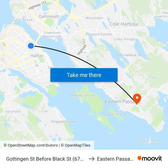 Gottingen St Before Black St (6785) to Eastern Passage map