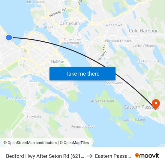 Bedford Hwy After Seton Rd (6217) to Eastern Passage map