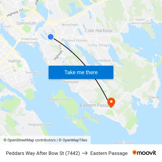 Peddars Way After Bow St (7442) to Eastern Passage map