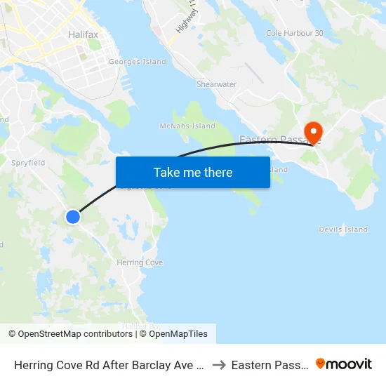 Herring Cove Rd After Barclay Ave (6878) to Eastern Passage map
