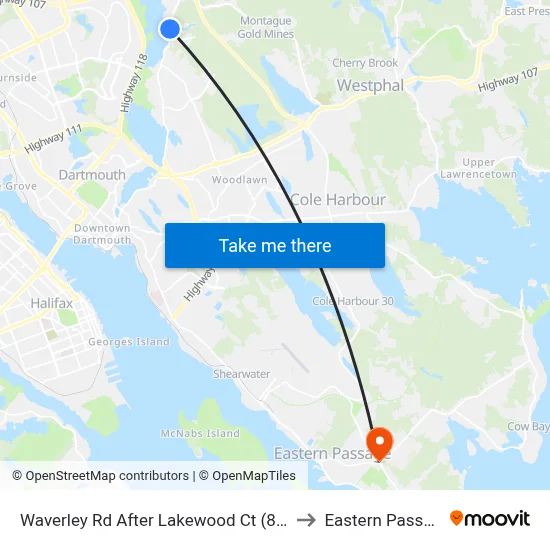 Waverley Rd After Lakewood Ct (8444) to Eastern Passage map