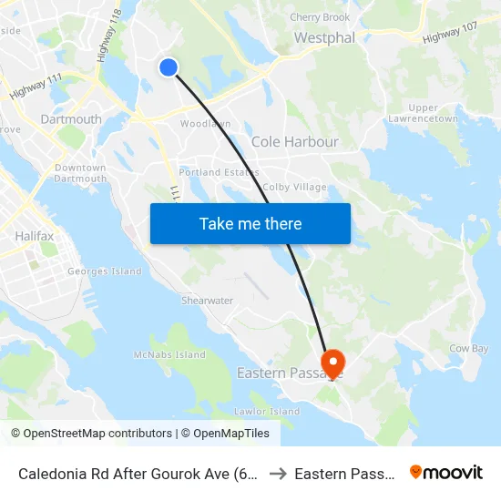 Caledonia Rd After Gourok Ave (6358) to Eastern Passage map