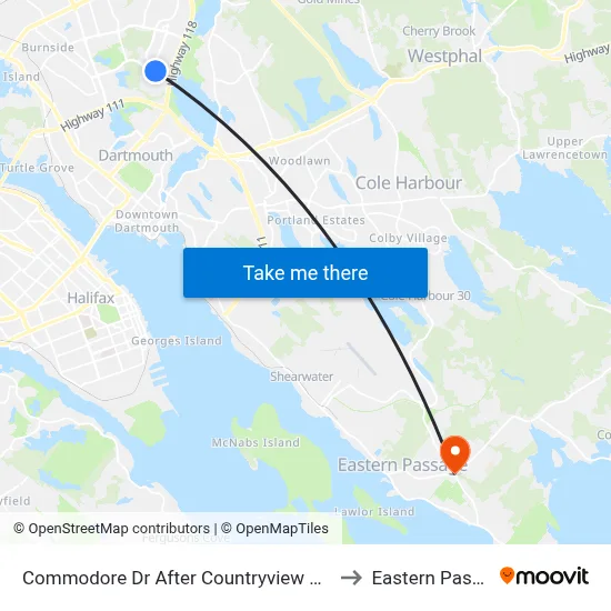 Commodore Dr After Countryview Dr (8853) to Eastern Passage map