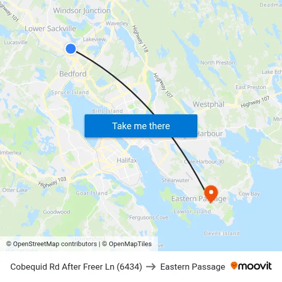 Cobequid Rd After Freer Ln (6434) to Eastern Passage map