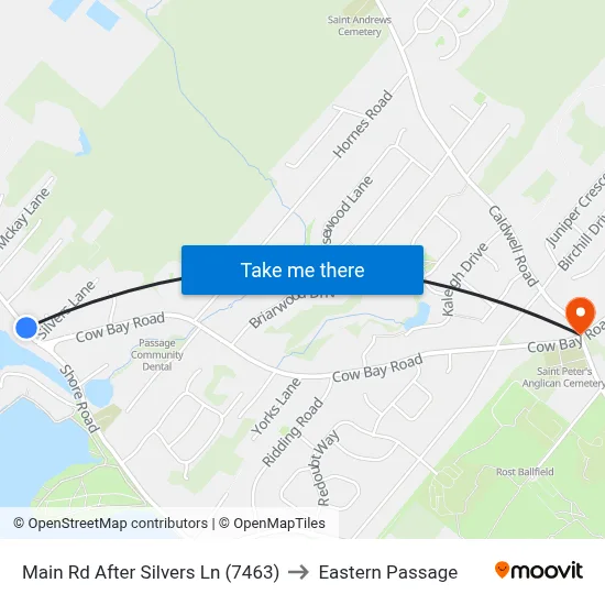 Main Rd After Silvers Ln (7463) to Eastern Passage map