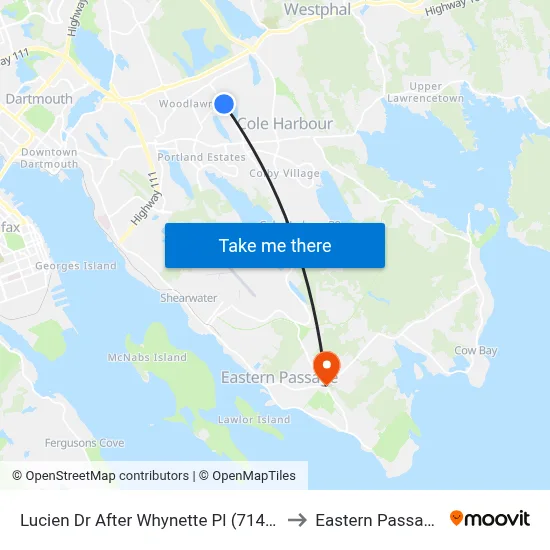 Lucien Dr After Whynette Pl (7148) to Eastern Passage map
