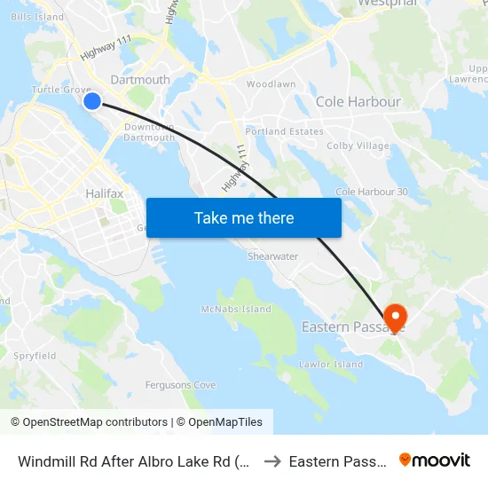 Windmill Rd After Albro Lake Rd (8509) to Eastern Passage map
