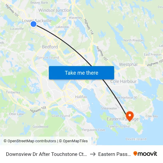 Downsview Dr After Touchstone Ct (9000) to Eastern Passage map