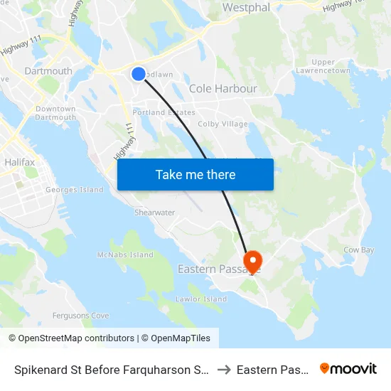 Spikenard St Before Farquharson St (8318) to Eastern Passage map