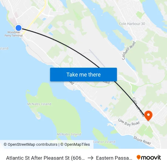 Atlantic St After Pleasant St (6066) to Eastern Passage map
