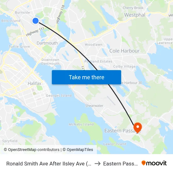 Ronald Smith Ave After Ilsley Ave (8241) to Eastern Passage map