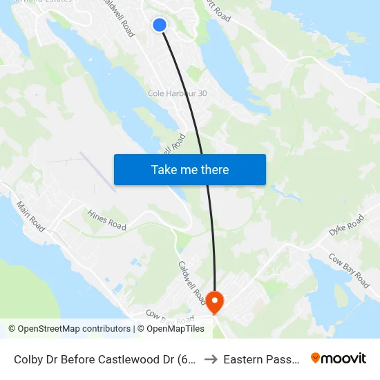 Colby Dr Before Castlewood Dr (6470) to Eastern Passage map