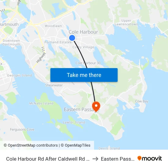 Cole Harbour Rd After Caldwell Rd (6474) to Eastern Passage map