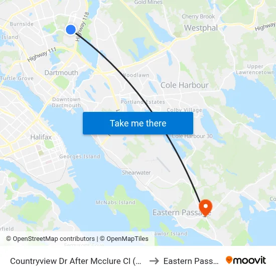 Countryview Dr After Mcclure Cl (8655) to Eastern Passage map
